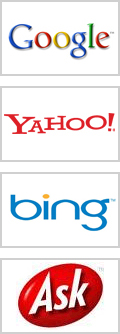 Google, Yahoo, Bing Search Engines